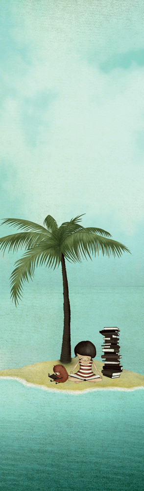 Marque-page Maja Lindberg "Ile déserte"