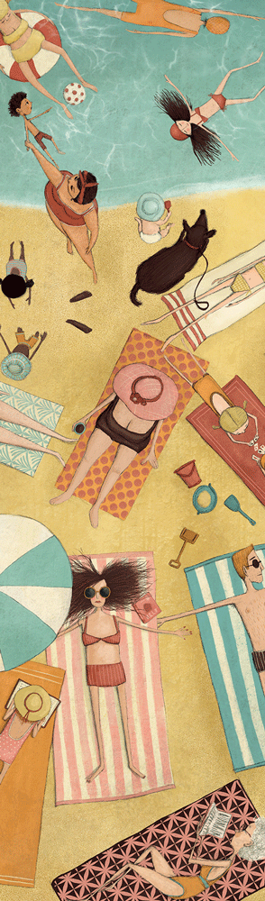 Marque-page Maja Lindberg "Un jour à la plage"