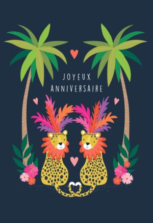 Carte anniversaire Klara Hawkins "Joyeux anniversaire sous les cocotiers"