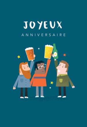 Carte anniversaire Klara Hawkins "Joyeux anniversaire potes"