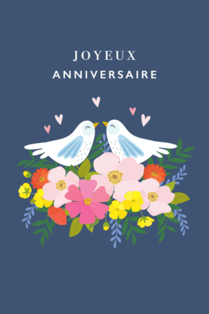 Carte anniversaire Klara Hawkins "Joyeux anniversaire oiseaux"