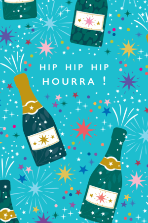 Carte évènement Klara Hawkins "Hip hip hip Hourra"