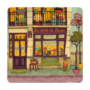 Carte d’art Manuela Dupont "En quête de fleurs"
