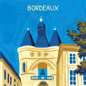 Carte d'art Paola Hirou "Bordeaux Grosse Cloche"
