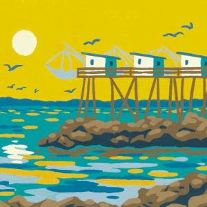 Carte d'art Paola Hirou "Pêcherie"