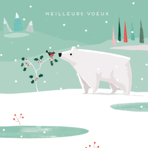 Carte Meilleurs voeux Andrew Thornton "Polar Bear"