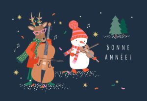 Carte Bonne année Klara Hawkins "Music"
